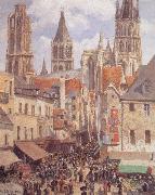 Camille Pissarro Rue de L-Epicerie,Rouen oil painting